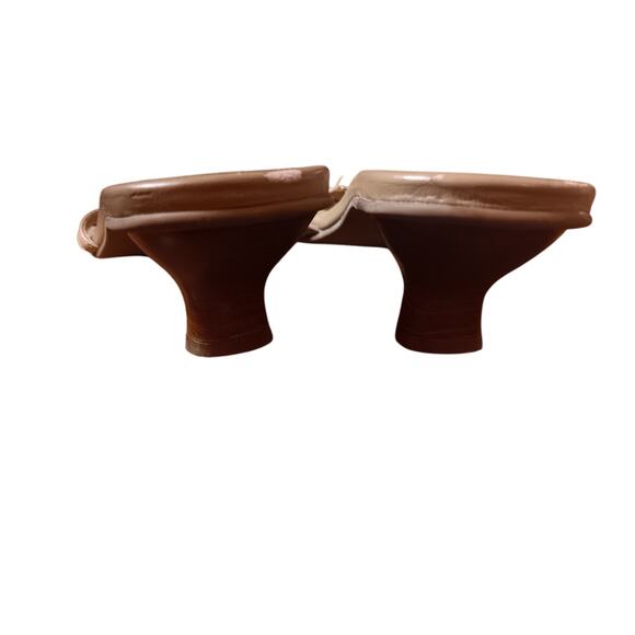 Naturalizer  Kitten heels open toe mules size 6.5 tan - Picture 3 of 5